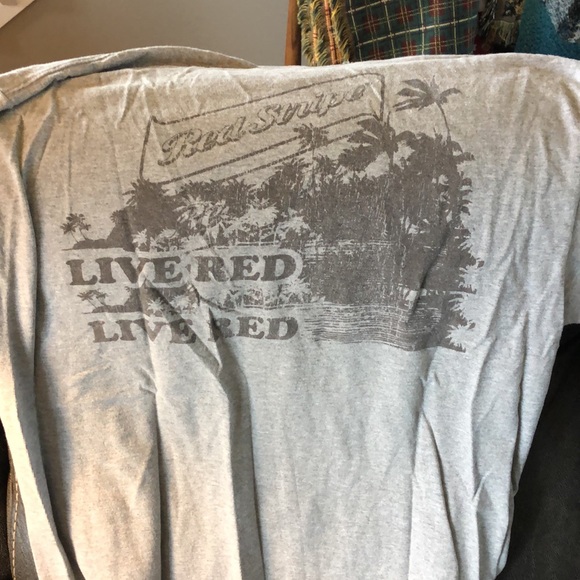 Red Stripe Tee Shirt. XL size. - Picture 3 of 3